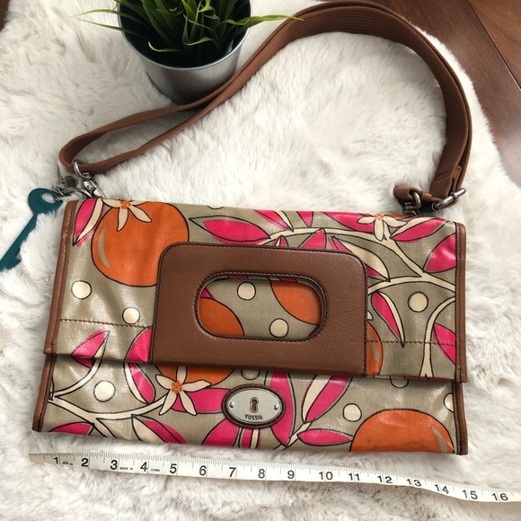Fossil Key-Per Envelope Cross Body bag purse - Picture 2 of 13